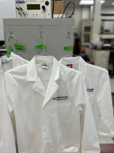 heart research lab coat